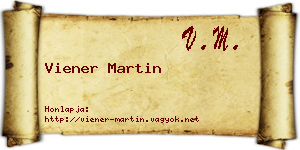 Viener Martin névjegykártya
